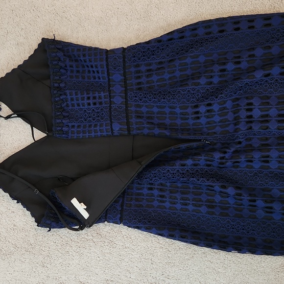 Harlyn navy blue and black lace dress 2 - Picture 13 of 16
